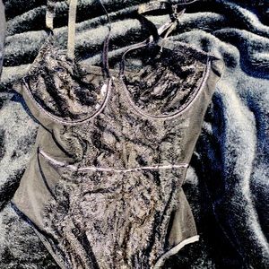 Strappy Lace Mesh Black Body Suit Charlotte Russe